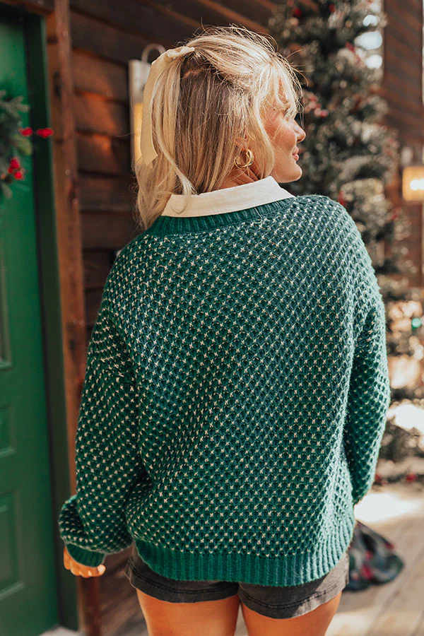 Mountain View Knit Sweater In Hunter Green - Image 8
