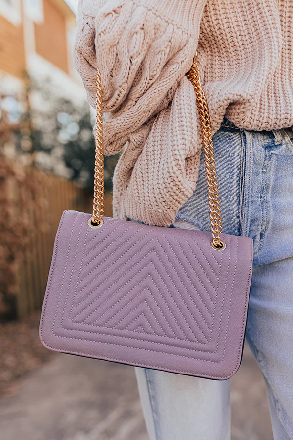 Moves To Make Faux Leather Crossbody In Dusty Purple - Image 4