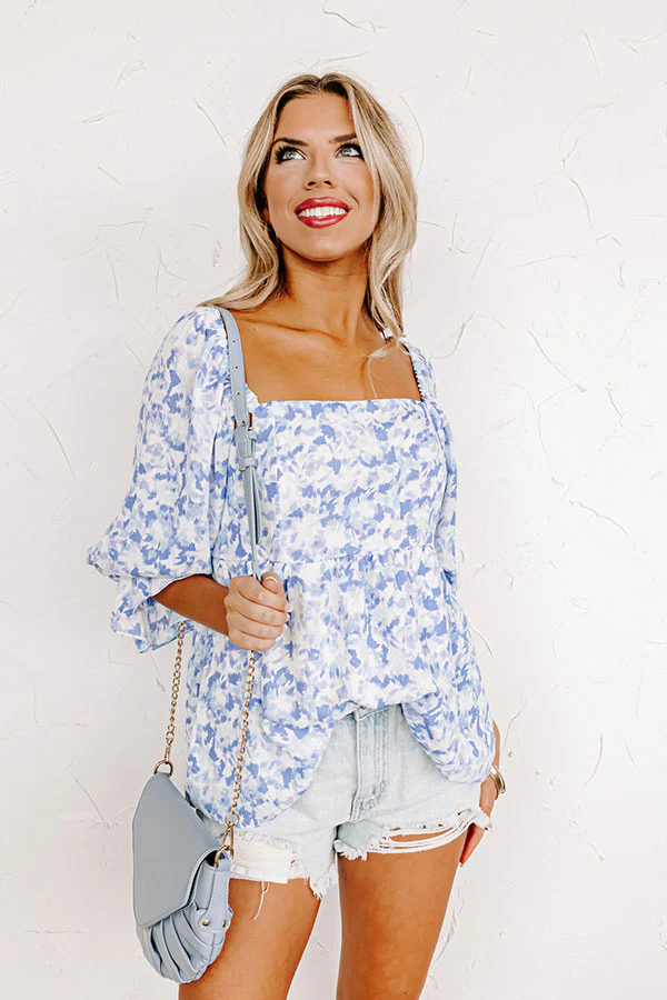 Moving To The Keys Top In Periwinkle - Image 2