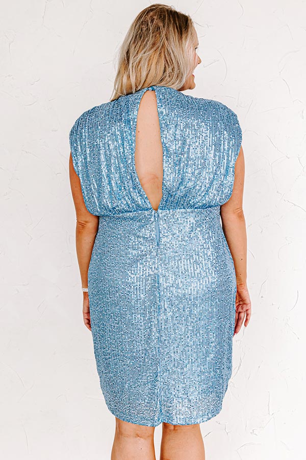 Music City Sweetie Sequin Dress in Sky Blue Curves - Image 4