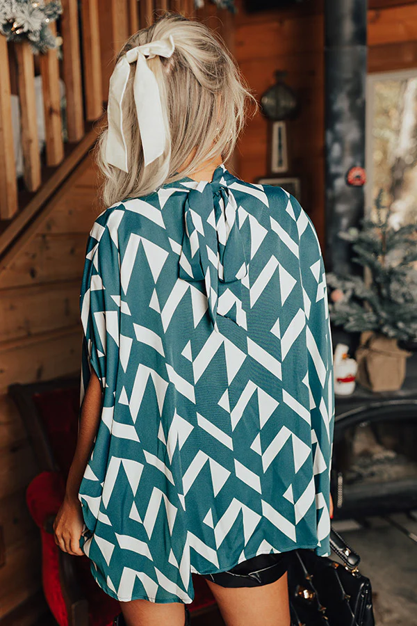 Mystic Moonlight Shift Top In Teal - Image 3