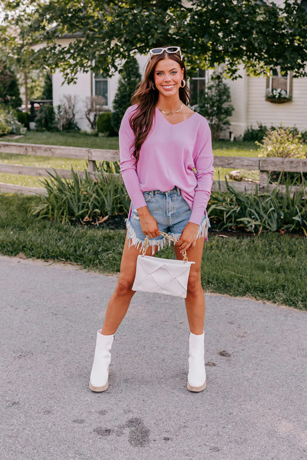 Napa Chill Shift Sweater in Violet - Image 7