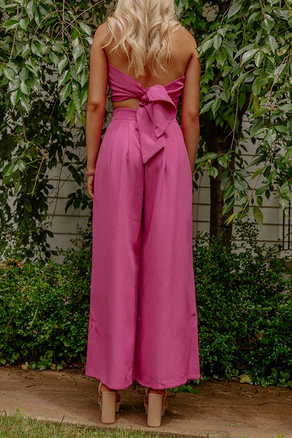Nearly Famous High Waist Pants In Fuchsia - Image 4