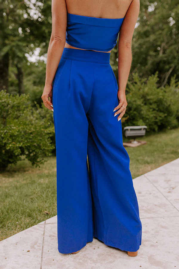 Nearly Famous High Waist Pants In Royal Blue - Image 6