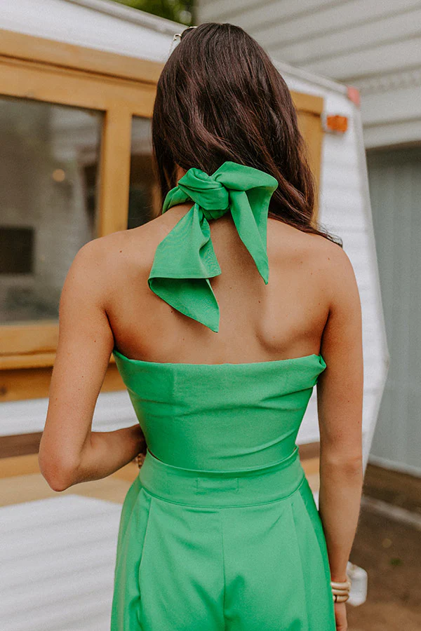 Nearly Famous Wrap Top In Green - Image 10