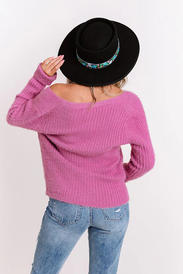 Never Let You Down Button Up Top In Violet - Image 4