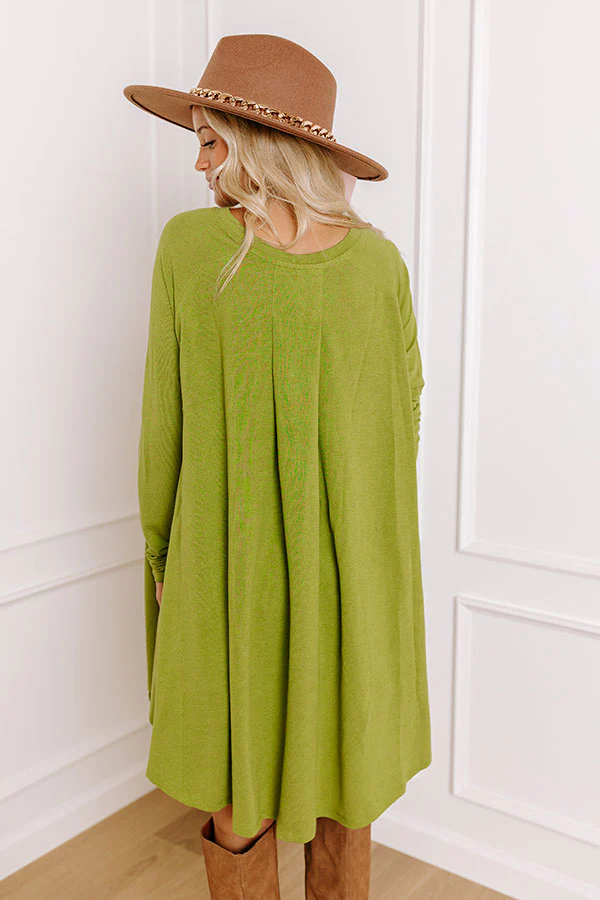 New Chapter Tunic Dress In lime - Image 4