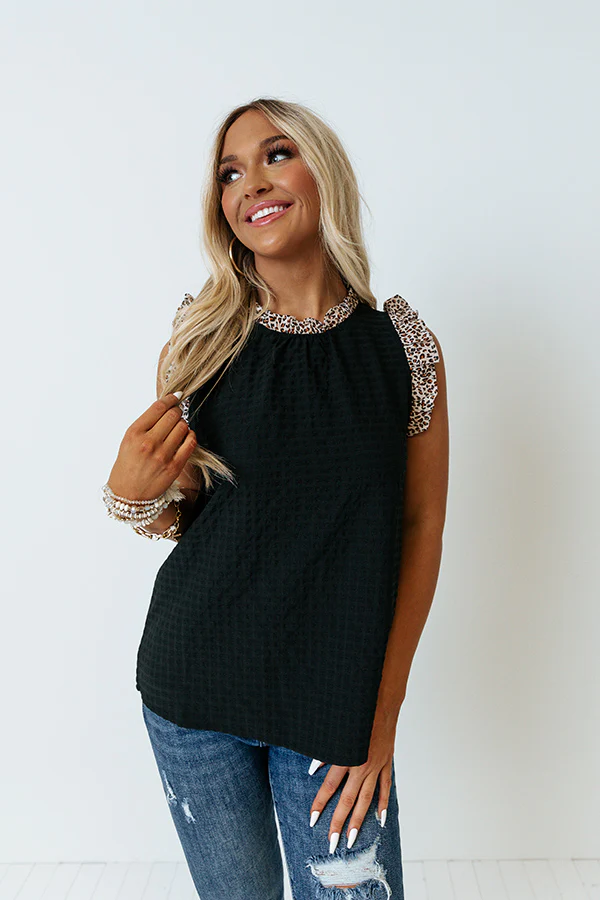 New Timezone Shift Top In Black - Image 5