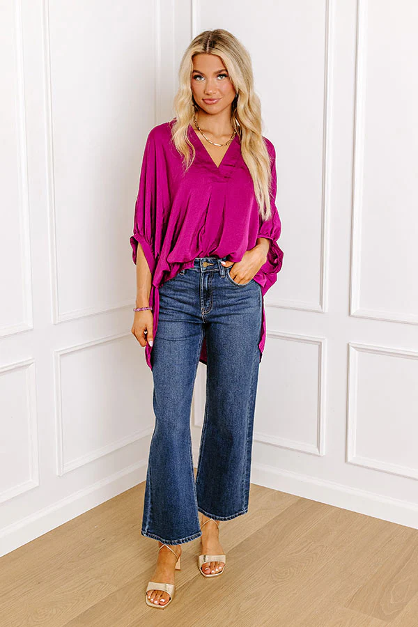 New To Town Shift Top In Berry - Image 2