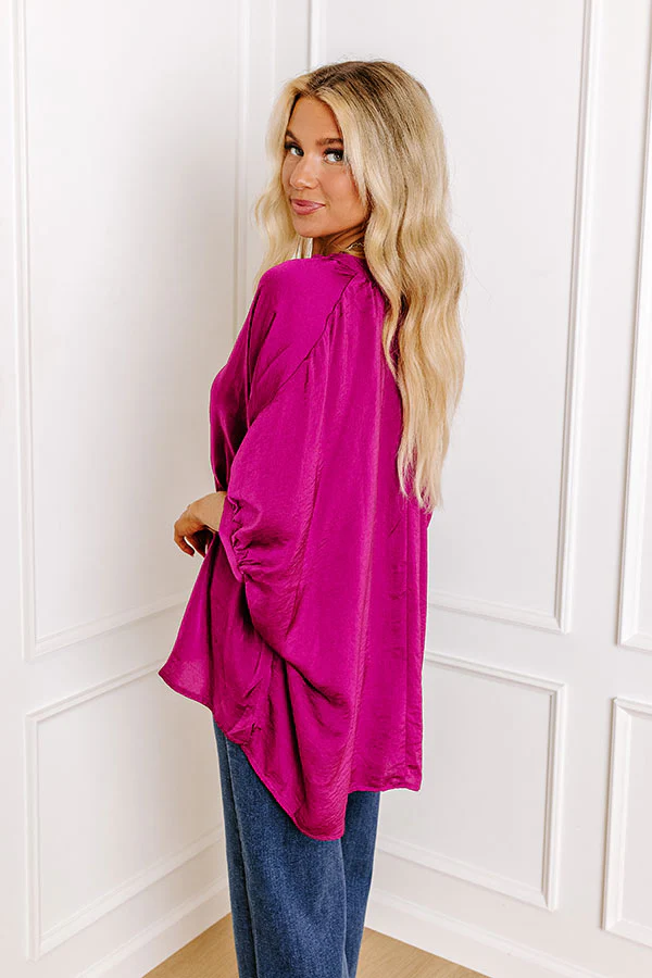 New To Town Shift Top In Berry - Image 3