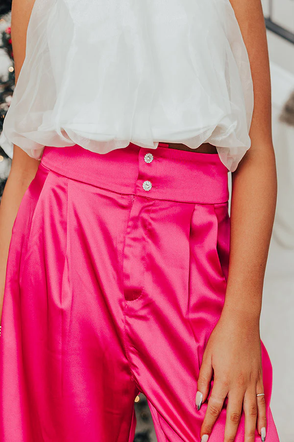 New York Groove High Waist Satin Pants - Image 2