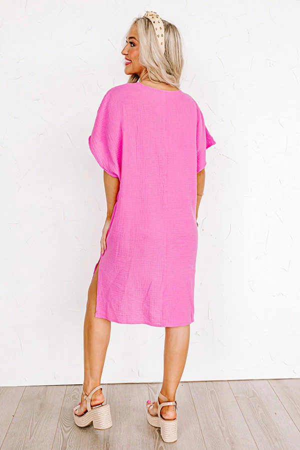 Newport Look Shift Dress in Pink - Image 3