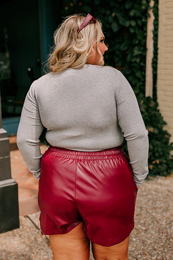 No Drama Ribbed Bodysuit In Grey Curves - Image 3