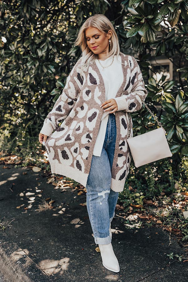 Northern Chill Leopard Cardigan In Mocha Curves - Image 5