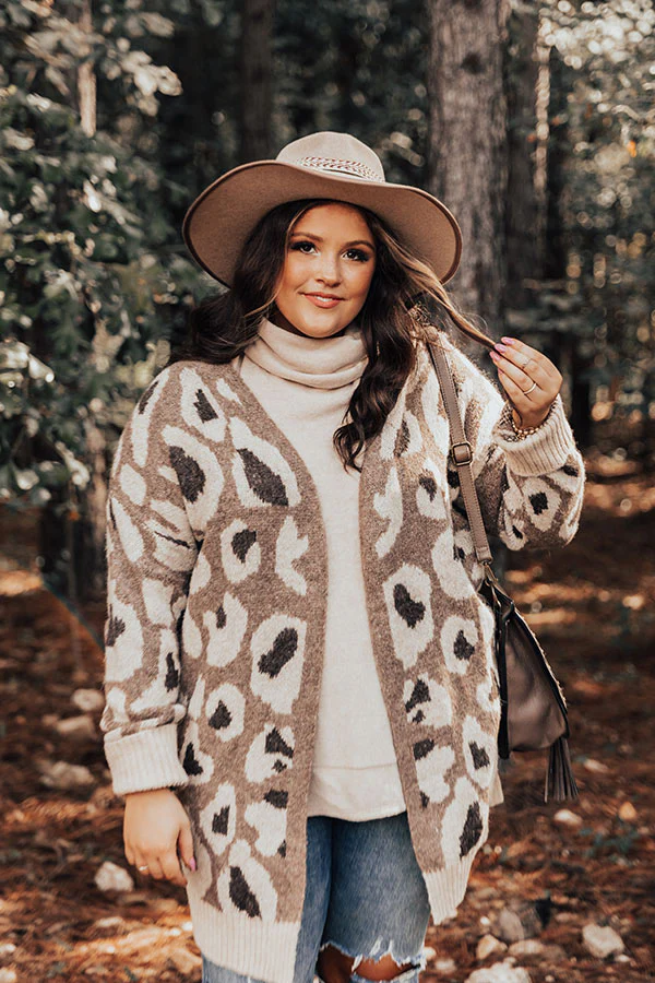 Northern Chill Leopard Cardigan In Mocha Curves - Image 7