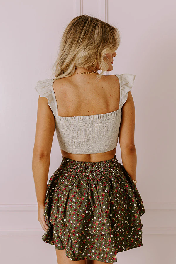 Ocean Walk Smocked Crop Top - Image 7