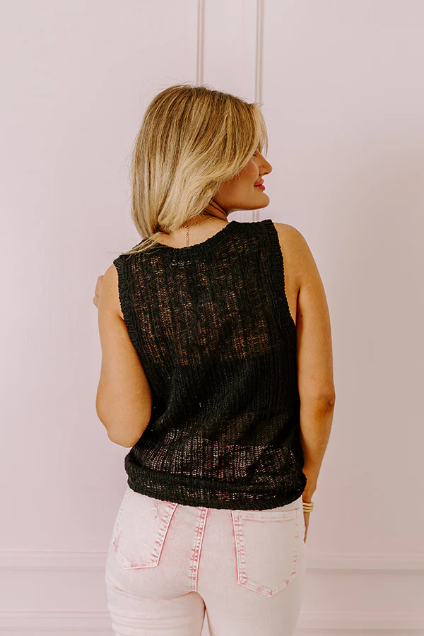 Oceans Away Knit Top In Black - Image 4
