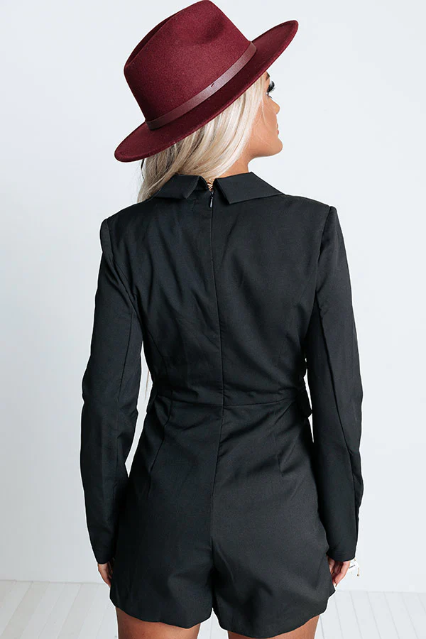 On The Blog Romper In Black - Image 5