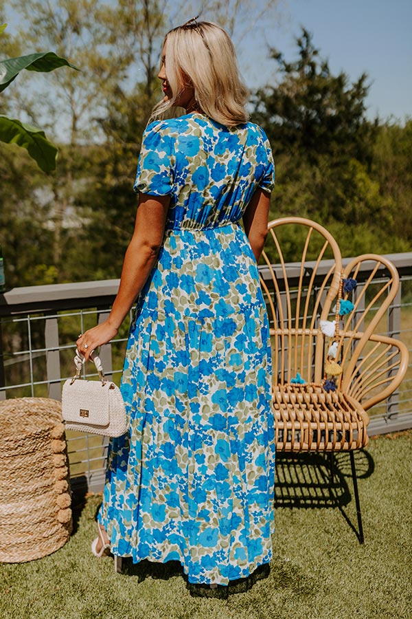 Only Sunshine Floral Maxi in Royal Blue - Image 6