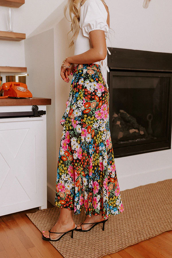 Only Sunshine Floral Skirt In Black - Image 5