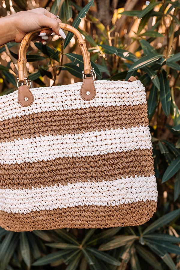 Ora Beach Woven Tote in Tan - Image 2