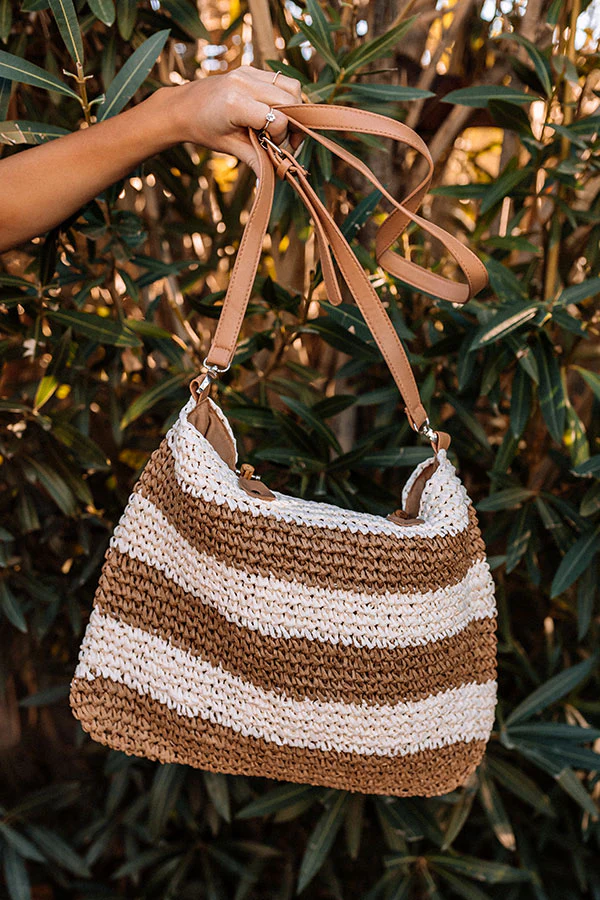 Ora Beach Woven Tote in Tan - Image 5