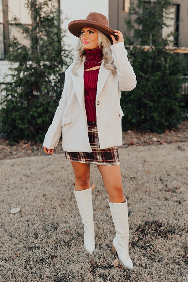 Out For A Drive Faux Fur Jacket In Cream - Image 3