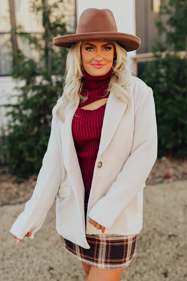 Out For A Drive Faux Fur Jacket In Cream - Image 5