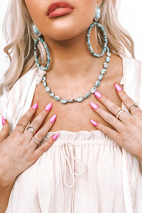 Palm Springs Please Turquoise Necklace