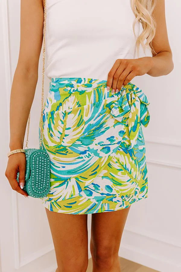 Paradise Palette Linen Mini Skirt - Image 2
