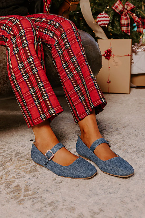 Paris Dreaming Denim Flat in Medium Wash