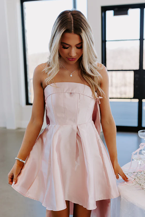 Paris Mornings Mini Dress In Pink - Image 5