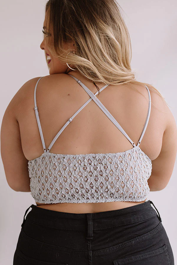 Paris Premier Lace Bralette In Grey Curves - Image 5