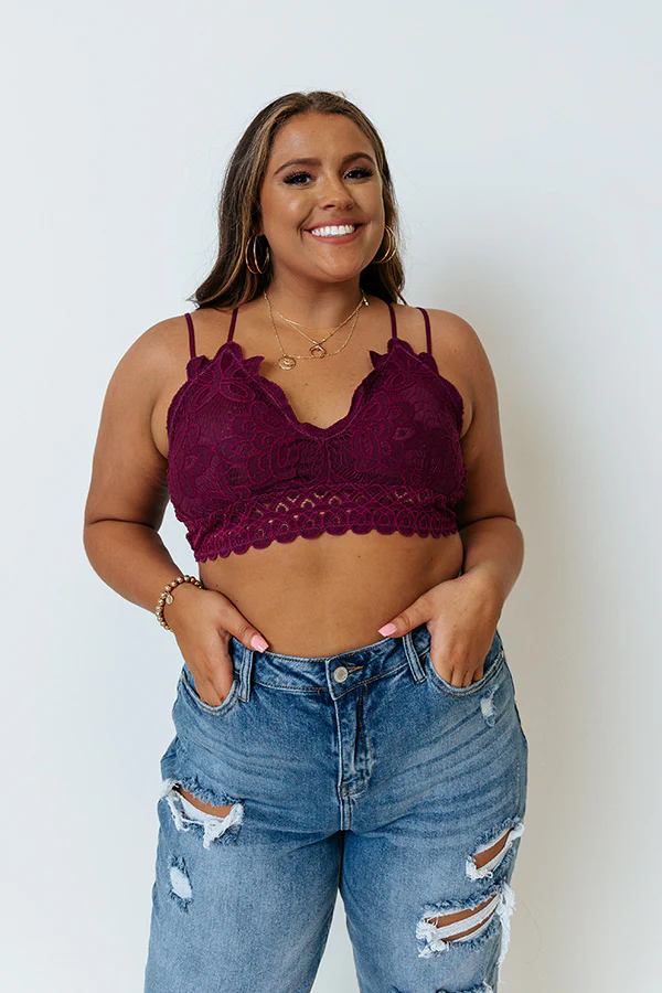 Paris Premier Lace Bralette In Orchid Curves - Image 2
