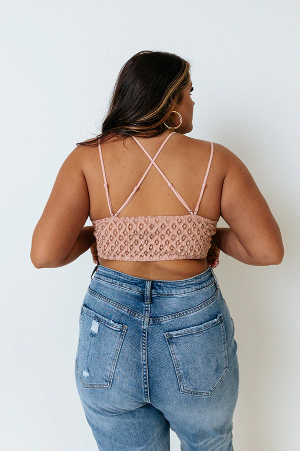 Paris Premier Lace Bralette In Peach Curves - Image 4