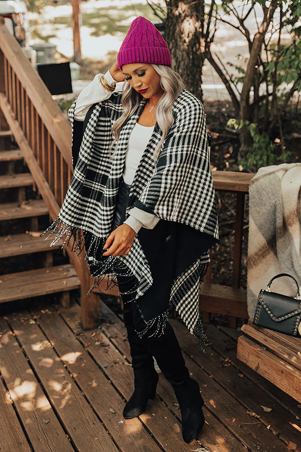 Park City Slopes Poncho In Black - Image 10