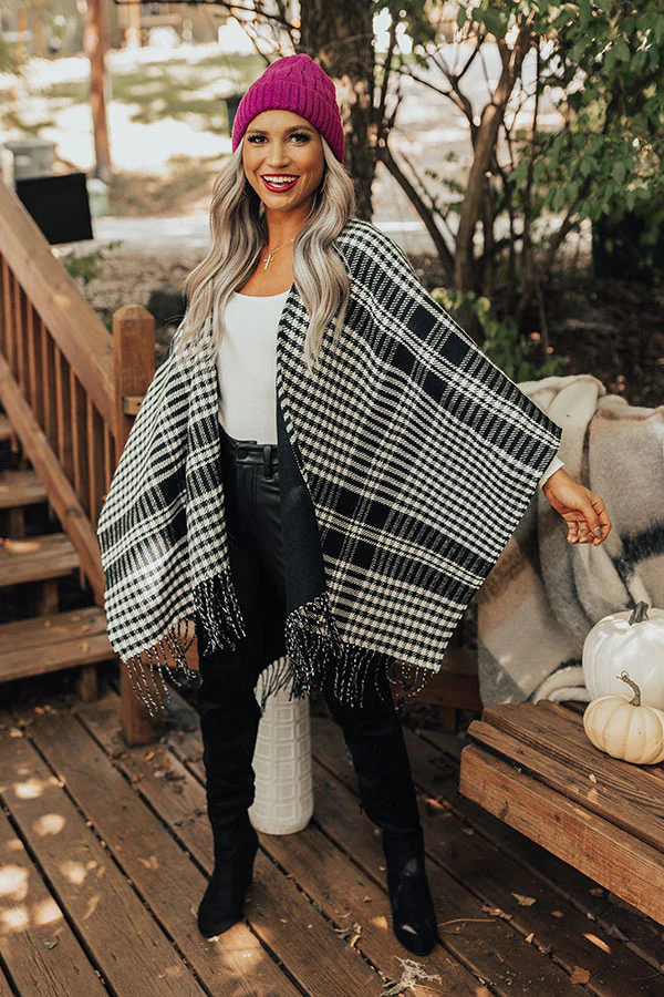 Park City Slopes Poncho In Black - Image 4