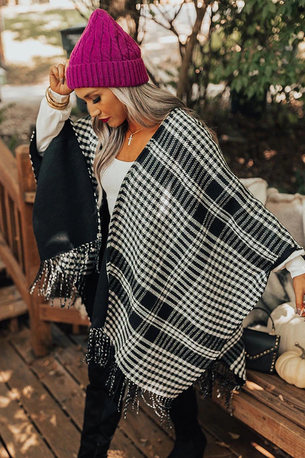 Park City Slopes Poncho In Black - Image 8
