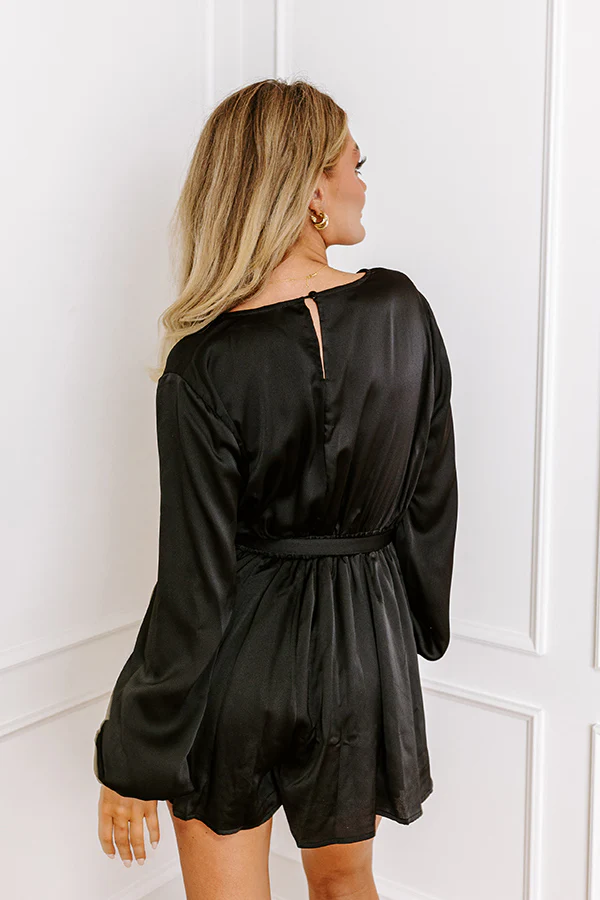 Party Dreams Romper in Black - Image 3