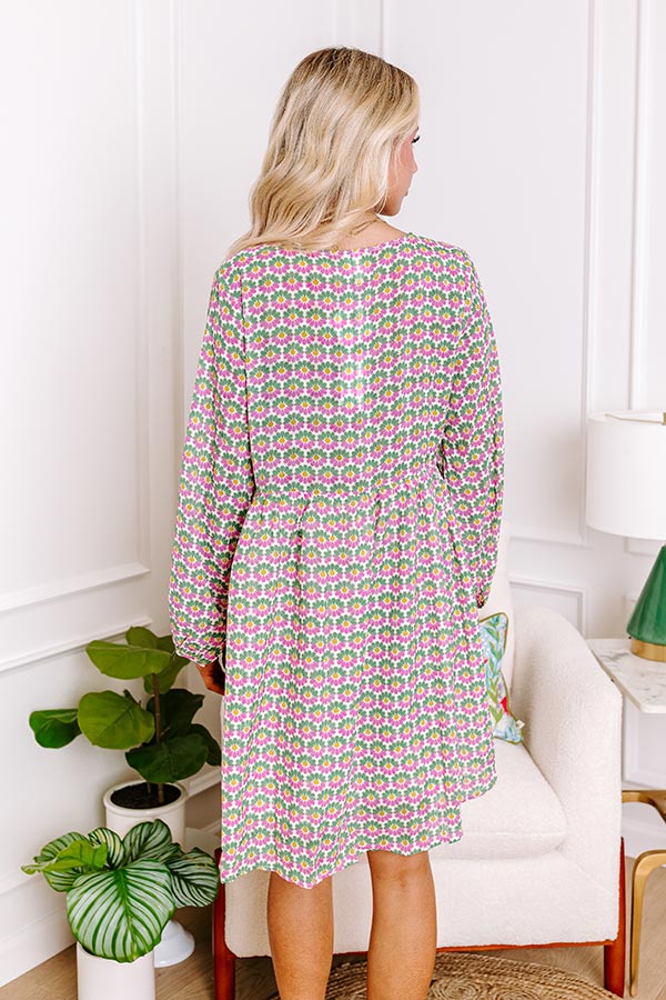 Party in Galveston Babydoll Dress in Green - Image 4