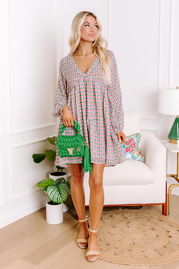 Party in Galveston Babydoll Dress in Green - Image 5