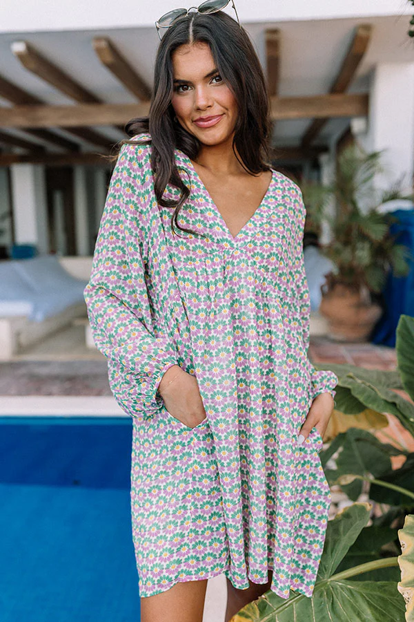 Party in Galveston Babydoll Dress in Green - Image 7