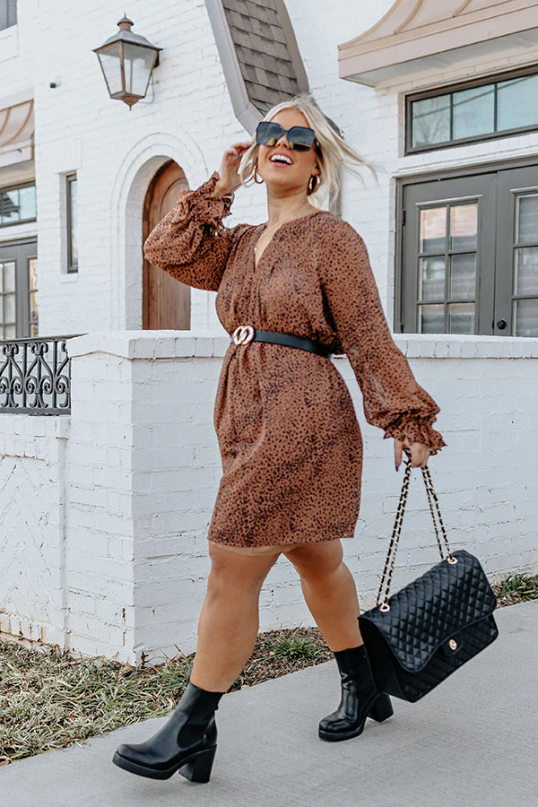 Patio In Paris Cheetah Print Shift Dress Curves - Image 2