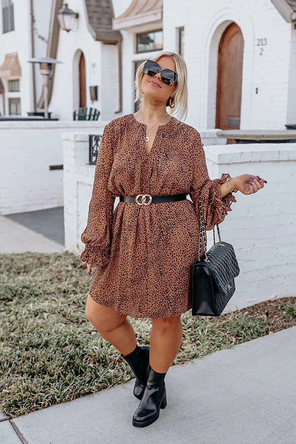 Patio In Paris Cheetah Print Shift Dress Curves - Image 3