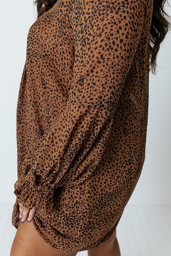 Patio In Paris Cheetah Print Shift Dress Curves - Image 6