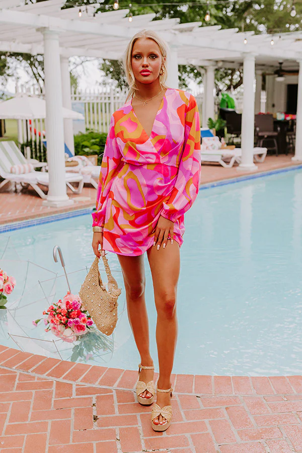 Pause And Reflect Dress In Pink - Image 4