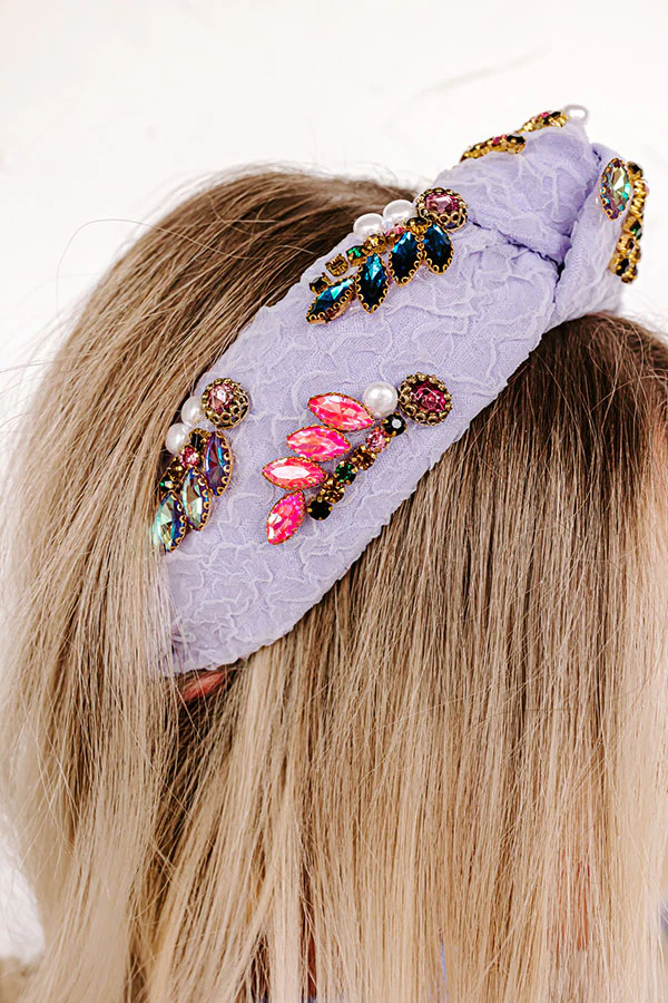 Pics Of Paradise Embellished Headband In Lavender - Image 2