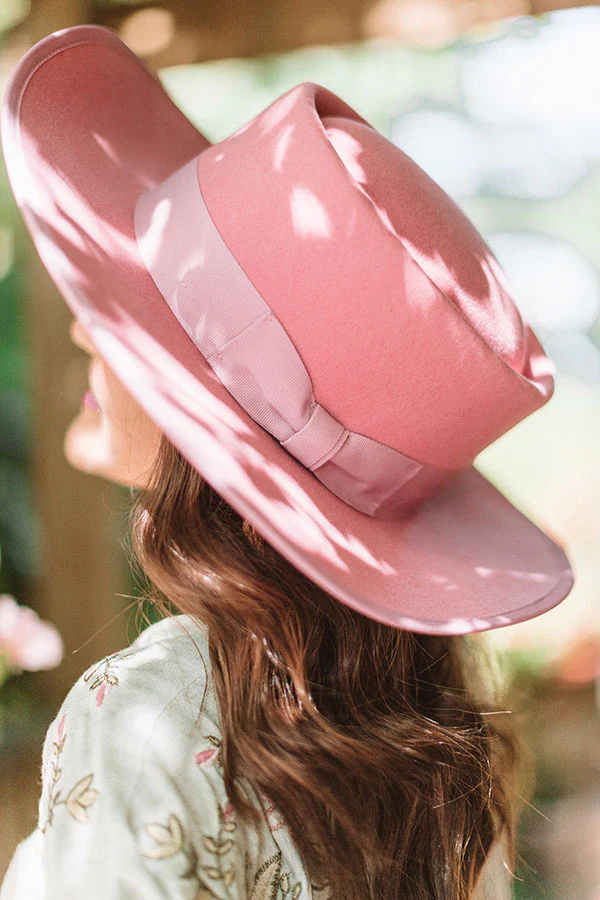 Plans In Paris Wool Hat In Pink - Image 3