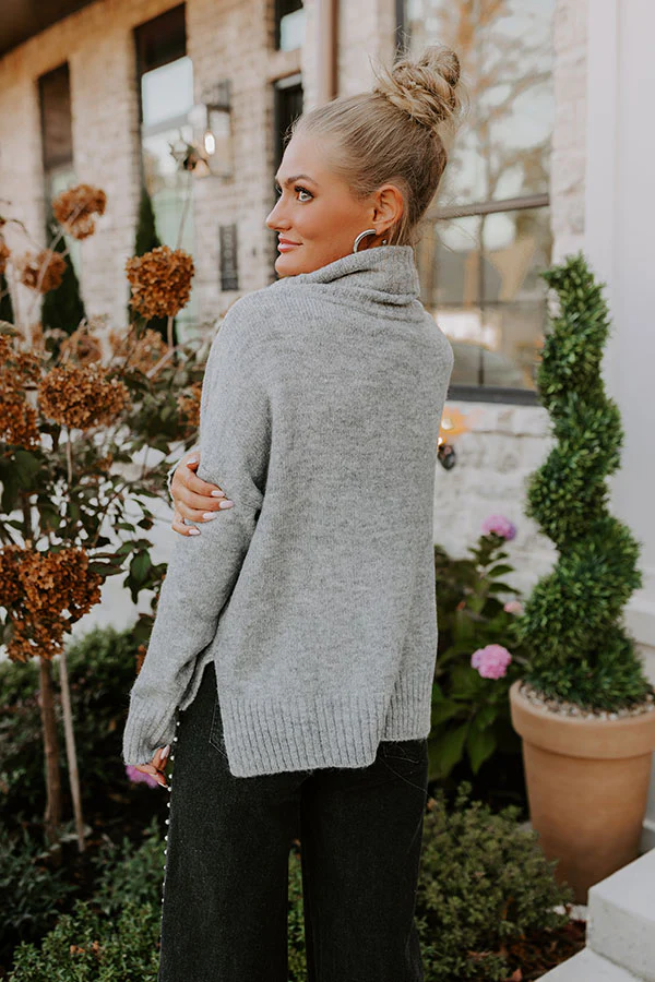 Plush Comfort Sweater In Grey - Image 5