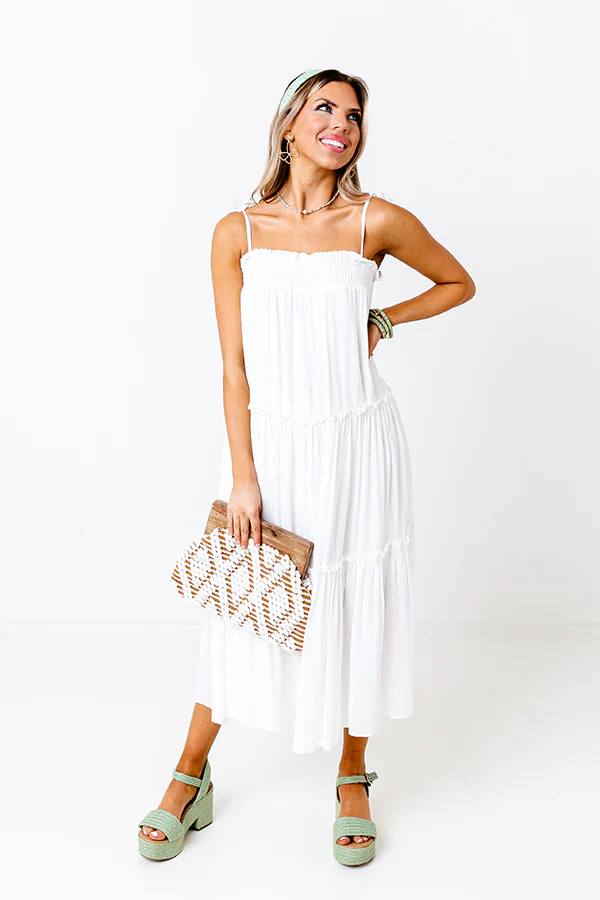 Poolside Dip Midi In White - Image 4